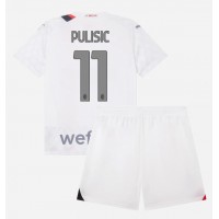Dječji Nogometni Dres AC Milan Christian Pulisic #11 Gostujuci 2023-24 Kratak Rukav (+ Kratke hlače)